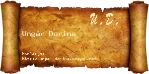 Ungár Dorina névjegykártya
